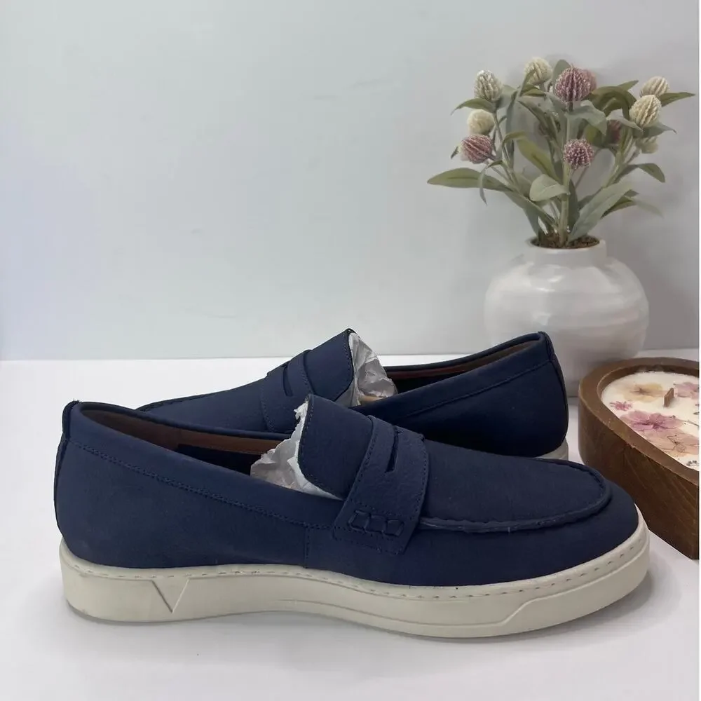 Vionic Thompson Slip-on Penny Loafers Casual Comfort Shoe Navy Men's 12 Wide